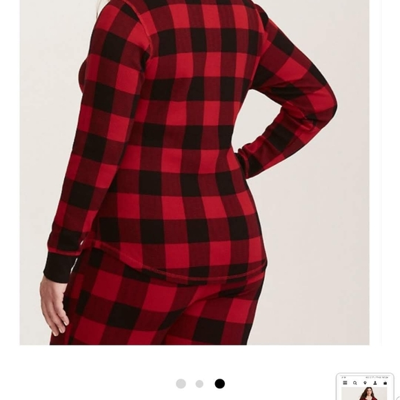 Buffalo plaid thermal pajamas pj's sleepware 14 16 - Picture 4 of 6